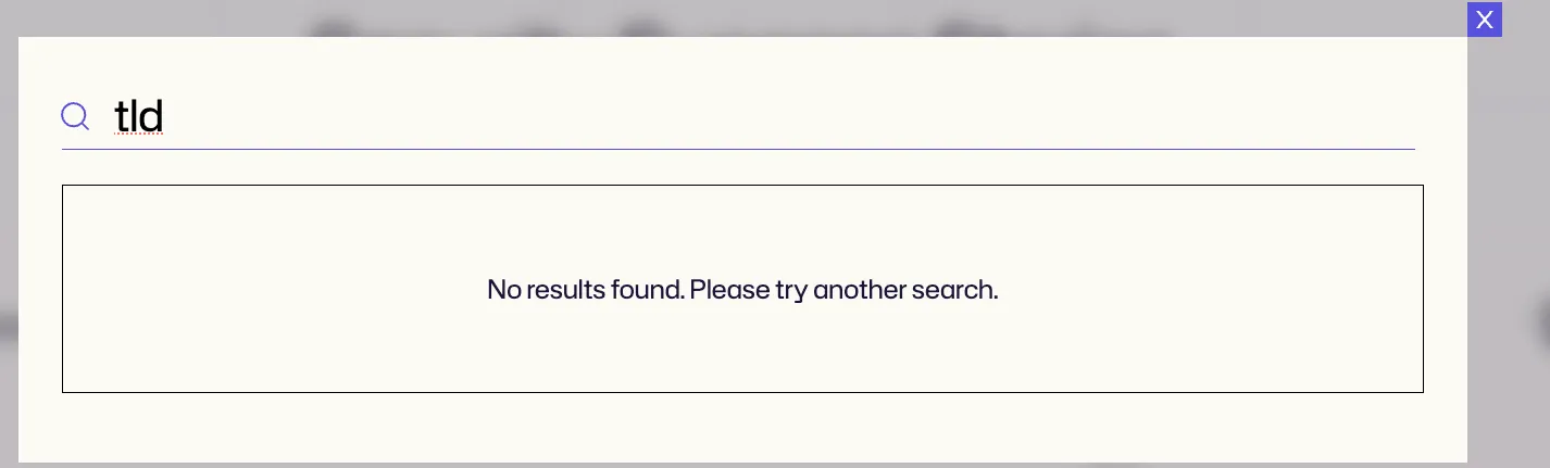 No Search Results