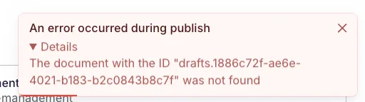 error publish