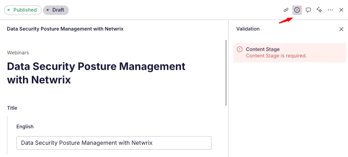 error validation