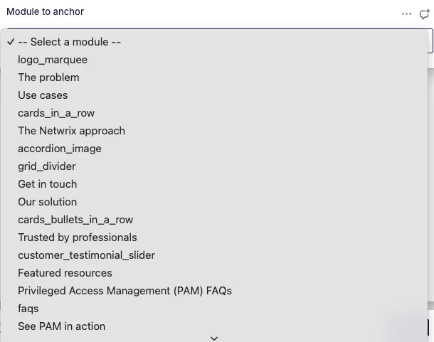 list of modules island