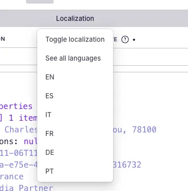 sanity localization