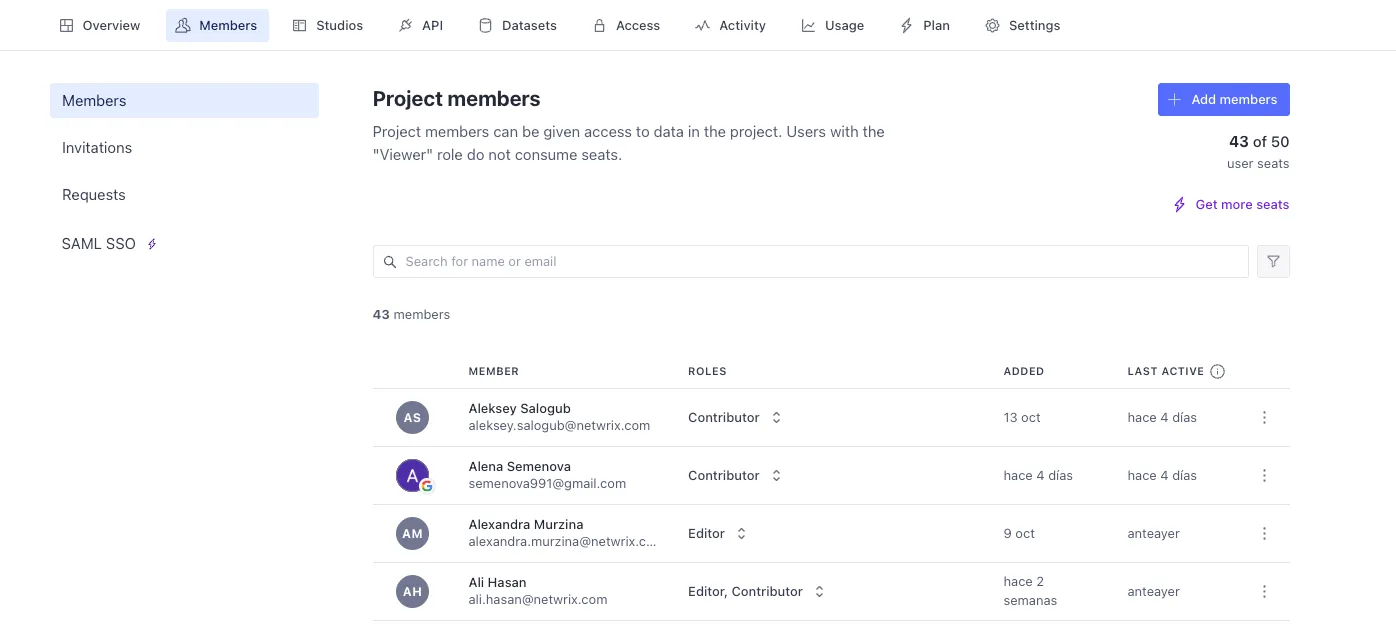 sanity dashboard